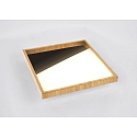 ECO-Light Plafoniera VISTA LED IP20, legno, nero dimmerabile