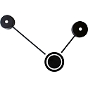 wall luminaire SOLAR LED IP20, black matt dimmable