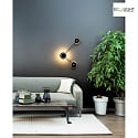 ECO-Light Luminaire mural SOLAR LED IP20, noir mat gradable