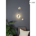 ECO-Light LED Wandleuchte SOLAR 12W 560lm 3000K CRI>80 IP20 dimmbar, nickel satiniert