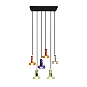 Luci a sospesione PERSEUS 6-Lampadine E14 IP20, multicolore 