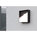 LED Akku-Wandleuchte MEG, eckig, mit PIR Sensor, 5W, 3000K, 460lm, IP44, anthrazit