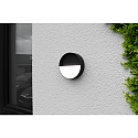ECO-Light Applique murale  accu MEG rond IP44, anthrazit gradable