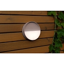 ECO-Light battery wall luminaire MEG round IP44, sand coloured dimmable