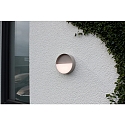 ECO-Light battery wall luminaire MEG round IP44, sand coloured dimmable