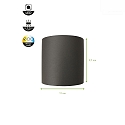 outdoor wall luminaire DODD up / down, half round LED IP44
