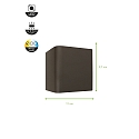 Lutec Luminaire mural d’extérieur DODD haut bas, forme en dé LED IP44, anthrazit  Lutec Luminaire mural d’extérieur DODD haut bas, forme en dé LED IP44, anthrazit