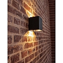 Lutec Luminaire mural d’extérieur DODD haut bas, forme en dé LED IP44, anthrazit  Lutec Luminaire mural d’extérieur DODD haut bas, forme en dé LED IP44, anthrazit