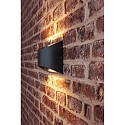 Lutec Luminaire mural d’extérieur DODD haut bas, semi-circulaire LED IP44, anthrazit  Lutec Luminaire mural d’extérieur DODD haut bas, semi-circulaire LED IP44, anthrazit