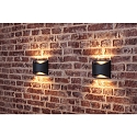 Lutec Luminaire mural d’extérieur DODD haut bas, semi-circulaire LED IP44, anthrazit  Lutec Luminaire mural d’extérieur DODD haut bas, semi-circulaire LED IP44, anthrazit