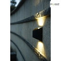Lutec Applique da esterno DODD su / giù, semicircolare LED IP44, Nero 