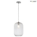 pendant luminaire ASHFORD E27, transparent 