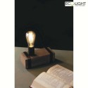 ECO-Light table lamp TEXAS 1 flame IP20, brown 