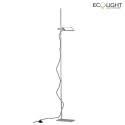 ECO-Light LED Stehleuchte BOOK,  drehbarer Diffusor, 17W, 1300lm, 3200K, IP20, aluminium/silber