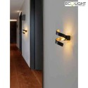 ECO-Light Luminaire mural HELIX à 2 flammes IP20, or, noir  