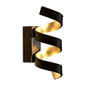 ECO-Light wall luminaire HELIX 3 flames IP20, gold, black 