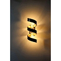 ECO-Light wall luminaire HELIX 3 flames IP20, gold, black 