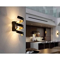 ECO-Light wall luminaire HELIX 3 flames IP20, gold, black 