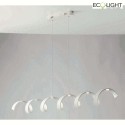 ECO-Light LED Pendelleuchte HELIX, 6-flammig, 6*5W, 2400lm, 4000K, IP20, weiss/silber