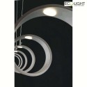 ECO-Light LED Pendelleuchte HELIX, 6-flammig, 6*5W, 2400lm, 4000K, IP20, weiss/silber