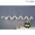 ECO-Light LED Pendelleuchte HELIX, 6-flammig, 6*5W, 2400lm, 4000K, IP20, weiss/silber