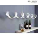 ECO-Light LED Pendelleuchte HELIX, 6-flammig, 6*5W, 2400lm, 4000K, IP20, weiss/silber