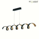 ECO-Light pendant luminaire HELIX 6 flames IP20, gold, black dimmable