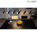 ECO-Light pendant luminaire HELIX 6 flames IP20, gold, black dimmable