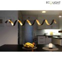 ECO-Light pendant luminaire HELIX 6 flames IP20, gold, black dimmable