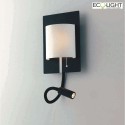 ECO-Light LED Wandleuchte POP, mit Lampenschirmapplikation, mit 2 Kippschaltern, 6W+3W, 480lm+100lm, 4000K, IP20, schwarz/weiss