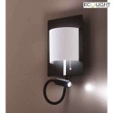 ECO-Light LED Wandleuchte POP, mit Lampenschirmapplikation, mit 2 Kippschaltern, 6W+3W, 480lm+100lm, 4000K, IP20, schwarz/weiss
