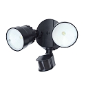 Lutec LED Auenwandleuchte SHRIMP, mit Sensor, 12W, 5000K, 1360lm, IP54, schwarz