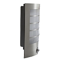 Lutec outdoor wall luminaire SLIM LED LED IP44, stainless steel 