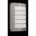 Lutec outdoor wall luminaire SLIM LED LED IP44, stainless steel 