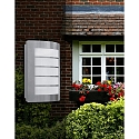 Lutec outdoor wall luminaire SLIM LED LED IP44, stainless steel 