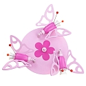 Rondell spotlight BUTTERFLY, nursery lamp, 3x E14, pink