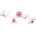 Spot track BUTTERFLY, nursery lamp, 4x E14, pink