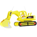 Pendant luminaire EXCAVATOR WITH BODO, nursery lamp, 2x E27, yellow
