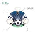 Elobra Rondell FUSSBALL-ARENA, 3x E14, grn