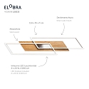 Elobra Deckenleuchte PANAMA XL, 2x 20W, 2200lm, Eiche natur