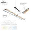 Elobra LED Pendant luminaire PANAMA, 18W, 3000/4000/5000K, 1800lm, oak natural