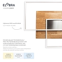 Elobra Deckenleuchte PANAMA S, 2x 15W, 1700lm, Eiche natur
