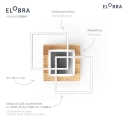 Elobra Plafoniera PANAMA MEDIUM, quercia d'aste naturale dimmerabile
