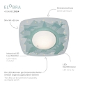 Elobra LED Ceiling luminaire SCANDI SAVANNE LED board + 20 LED, 11W, 3000K, orange