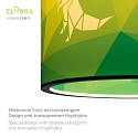 Elobra Pendant luminaire DINOS 25/40, E27, green