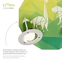 Elobra Luminaire de plafond DINOS 3 flammes E14, vert