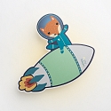 Elobra Luminaire mural LITTLE ASTRONAUTS FUCHS, bleu