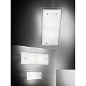 Fabas Luce Lampada da parete MAGGIE grande, angolare E27 IP20, Cromo, Bianco dimmerabile