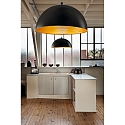 Fabas Luce Luminaire  suspension DINGLE rond E27 IP20, noir  gradable