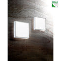 Fabas Luce Plafonnier extérieur OBAN grand, angulaire, avec capteur E27 IP65, blanche gradable